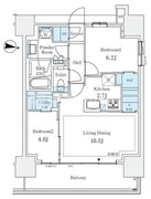 ブリリア四谷三丁目 505 間取り図