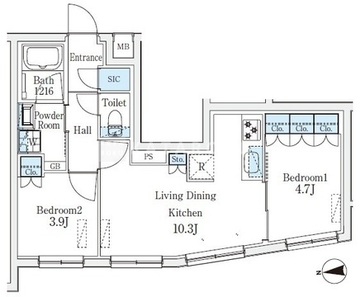 CREATIF桜新町 106 間取り図