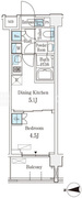 ベルファース品川大井町 202 間取り図