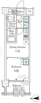 ベルファース品川大井町 407 間取り図