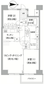 アビティ目黒 511 間取り図