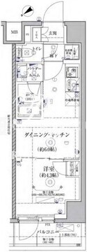 リルシア亀戸 405 間取り図