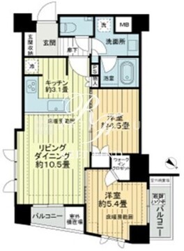 ザ・ライオンズ池袋 410 間取り図