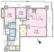 ロイヤルパークスタワー南千住 3113 間取り図