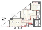 ティーズガーデン東陽町 1001 間取り図