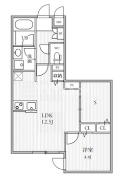 THE PALMS大島 103 間取り図