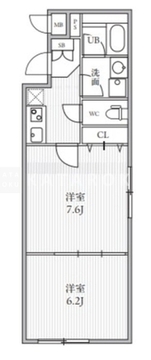 THE PALMS大島 401 間取り図