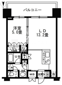 レジディア錦糸町 614 間取り図