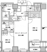 ウエストパークタワー池袋 2408 間取り図