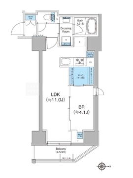 クレヴィアリグゼ蒲田西 303 間取り図