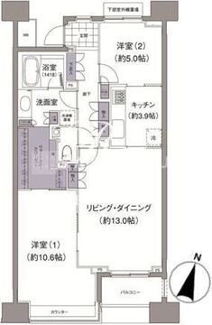 アビティ目黒 403 間取り図