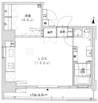 グランディオール広尾テラス 1002 間取り図