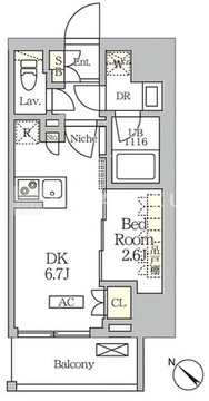 アークマーク大塚 202 間取り図