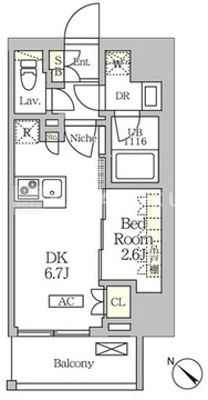 アークマーク大塚 402 間取り図
