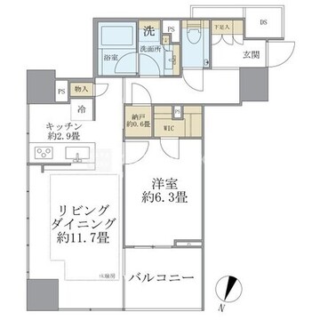 ブリリア二番町 201 間取り図