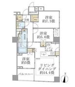ブリリア二番町 1106 間取り図