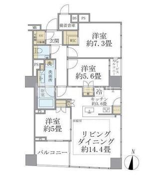 ブリリア二番町 1106 間取り図