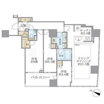 ブリリア二番町 1604 間取り図