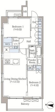 イノバスすみだ八広 301 間取り図