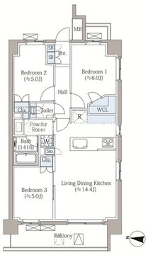イノバスすみだ八広 210 間取り図