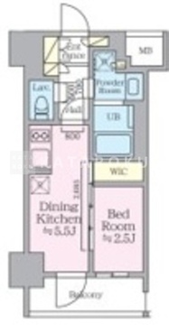 リビオメゾン浅草橋 404 間取り図