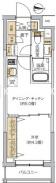 リビオメゾン湯島 211 間取り図