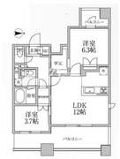 レジディア新御徒町2 907 間取り図