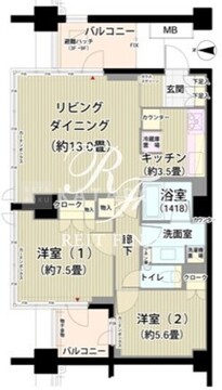 ガーデニエール砧レジデンス 711 間取り図