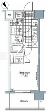 パークハビオ赤坂 302 間取り図
