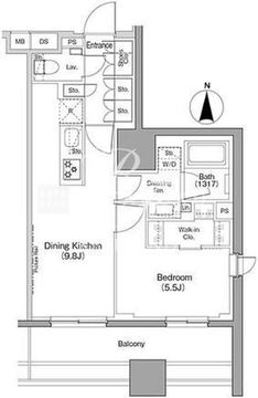 ザ・パークハビオ木場 408 間取り図
