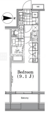 ザ・パークハビオ蔵前 502 間取り図