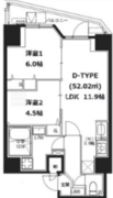 エスレジデンス蔵前 1302 間取り図