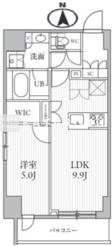 シーズンフラッツ滝野川 501 間取り図