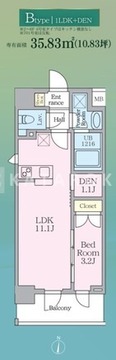 ルフォンリヴェント板橋西台 205 間取り図