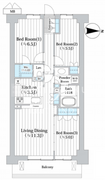 アビティグランデ砧 C-111 間取り図