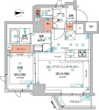 ハーモニーレジデンス東京羽田スカイブリッジ 106 間取り図