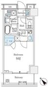 パークシティ武蔵小山ザレジデンス 402 間取り図
