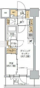 リビオメゾン西麻布 504 間取り図