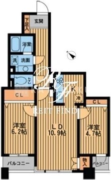 プライムアーバン新川 902 間取り図