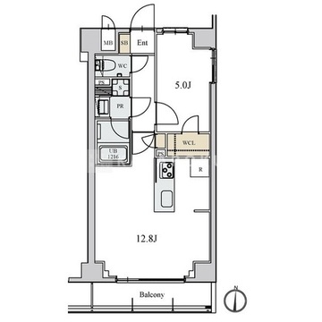 アスール菊川 205 間取り図