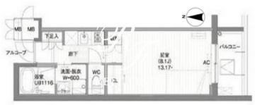 ガーデン東新宿 212 間取り図