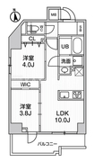 エスレジデンス千住大橋ブロード 201 間取り図