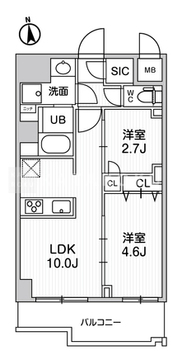 エスレジデンス千住大橋ブロード 202 間取り図