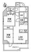 エスレジデンス千住大橋ブロード 301 間取り図