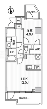 エスレジデンス千住大橋ブロード 1002 間取り図