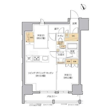 リビオメゾン田端 801 間取り図