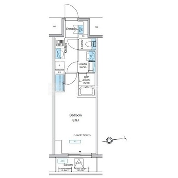 プレディアコート北千住 202 間取り図
