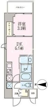 ジニア深川住吉 208 間取り図