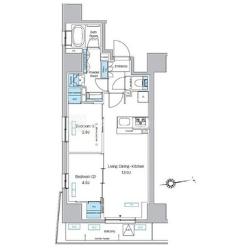 プレディアコート北千住 604 間取り図
