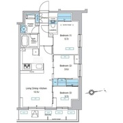プレディアコート北千住 901 間取り図